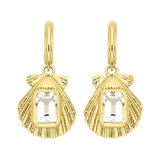 Zoe & Morgan Cordelia Earrings - 22k Gold Vermeil with White Topaz