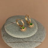 Zoe & Morgan Eos Earrings - 22k Gold Vermeil/Chrome Diopside