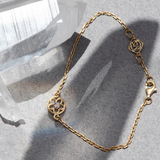 Zoe & Morgan Manuka Bracelet - 22k Gold Plate with White Zircon