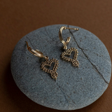 Zoe & Morgan Mini Gypsy Heart Earrings - 22k Gold Vermeil