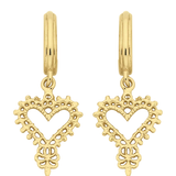 Zoe & Morgan Mini Gypsy Heart Earrings - 22k Gold Vermeil
