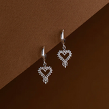 Zoe & Morgan Mini Gypsy Heart Earrings - 925 Sterling Silver