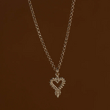 Zoe & Morgan Mini Gypsy Heart Necklace - 22k Gold Vermeil