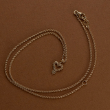 Zoe & Morgan Mini Gypsy Heart Necklace - 22k Gold Vermeil