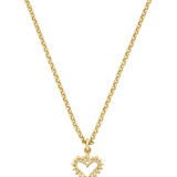 Zoe & Morgan Mini Gypsy Heart Necklace - 22k Gold Vermeil