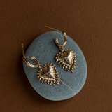 Zoe & Morgan Mini Heart Rays Earrings - 22k Gold Vermeil