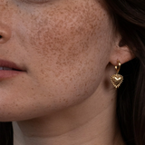 Zoe & Morgan Mini Heart Rays Earrings - 22k Gold Vermeil