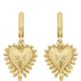 Zoe & Morgan Mini Heart Rays Earrings - 22k Gold Vermeil