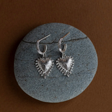 Zoe & Morgan Mini Heart Rays Earrings - 925 Sterling Silver