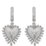 Zoe & Morgan Mini Heart Rays Earrings - 925 Sterling Silver