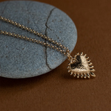 Zoe & Morgan Mini Heart Rays Necklace - 22k Gold Vermeil