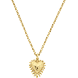 Zoe & Morgan Mini Heart Rays Necklace - 22k Gold Vermeil