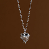 Zoe & Morgan Mini Heart Rays Necklace - 925 Sterling Silver