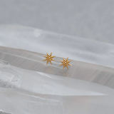 Zoe & Morgan Morning Star Stud - 22k Gold Plate