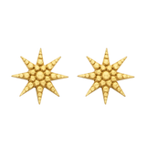 Zoe & Morgan Morning Star Stud - 22k Gold Plate
