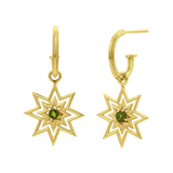 Zoe & Morgan Nora Hoops - 22k Gold Vermeil with Chrome Diopsode