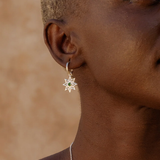 Zoe & Morgan Nora Hoops - 925 Sterling Silver with Chrome Diopsode