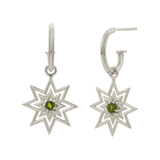 Zoe & Morgan Nora Hoops - 925 Sterling Silver with Chrome Diopsode