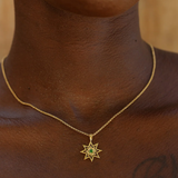 Zoe & Morgan Nora Necklace - 22k Gold Vermeil with Chrome Diopside