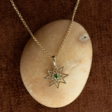 Zoe & Morgan Nora Necklace - 22k Gold Vermeil with Chrome Diopside