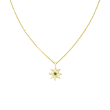 Zoe & Morgan Nora Necklace - 22k Gold Vermeil with Chrome Diopside