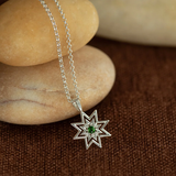 Zoe & Morgan Nora Necklace - 925 Sterling Silver with Chrome Diopside