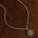 Zoe & Morgan Nora Necklace - 925 Sterling Silver with Chrome Diopside