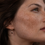 Zoe & Morgan Ophelia Hoops - 22k Gold Vermeil Garnet