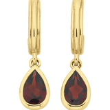 Zoe & Morgan Ophelia Hoops - 22k Gold Vermeil Garnet