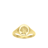 Zoe & Morgan Secret Society of Shell Lovers Signet - 22k Gold Vermeil