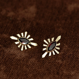 Zoe & Morgan Sister Stud - 22k Gold Vermeil with Rhodolite Garnet