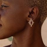 Zoe & Morgan Sister Stud - 925 Sterling Silver with Rhodolite Garnet
