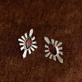 Zoe & Morgan Sister Stud - 925 Sterling Silver with Rhodolite Garnet