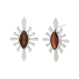 Zoe & Morgan Sister Stud - 925 Sterling Silver with Rhodolite Garnet