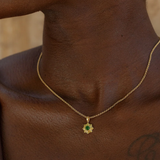 Zoe & Morgan Sitara Necklace - 22k Gold Vermeil with Chrome Diopside