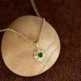 Zoe & Morgan Sitara Necklace - 22k Gold Vermeil with Chrome Diopside