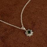 Zoe & Morgan Sitara Necklace - 925 Sterling Silver with Chrome Diopside