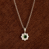 Zoe & Morgan Sitara Necklace - 925 Sterling Silver with Chrome Diopside
