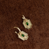 Zoe & Morgan Soul Sister Hoop - 22k Gold Vermeil with Chrome Diopside