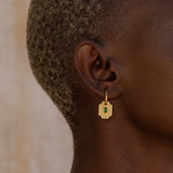 Zoe & Morgan Soul Sister Hoop - 22k Gold Vermeil with Chrome Diopside