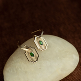 Zoe & Morgan Soul Sister Hoop - 22k Gold Vermeil with Chrome Diopside