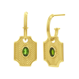 Zoe & Morgan Soul Sister Hoop - 22k Gold Vermeil with Chrome Diopside