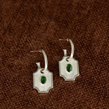 Zoe & Morgan Soul Sister Hoop - 925 Sterling Silver with Chrome Diopside