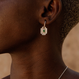Zoe & Morgan Soul Sister Hoop - 925 Sterling Silver with Chrome Diopside