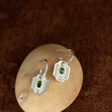 Zoe & Morgan Soul Sister Hoop - 925 Sterling Silver with Chrome Diopside