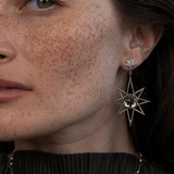 Zoe & Morgan Sunburst Earrings 925 Sterling Silver - Lemon Quartz