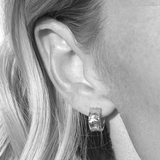 Creeps & Violets Squashed Hoops - Gold