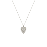 Zoe & Morgan Hearts Ray Necklace - Sterling Silver