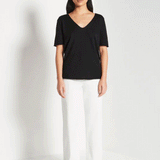 Juliette Hogan JHL V-Neck T Fine Cotton Cashmere - Black